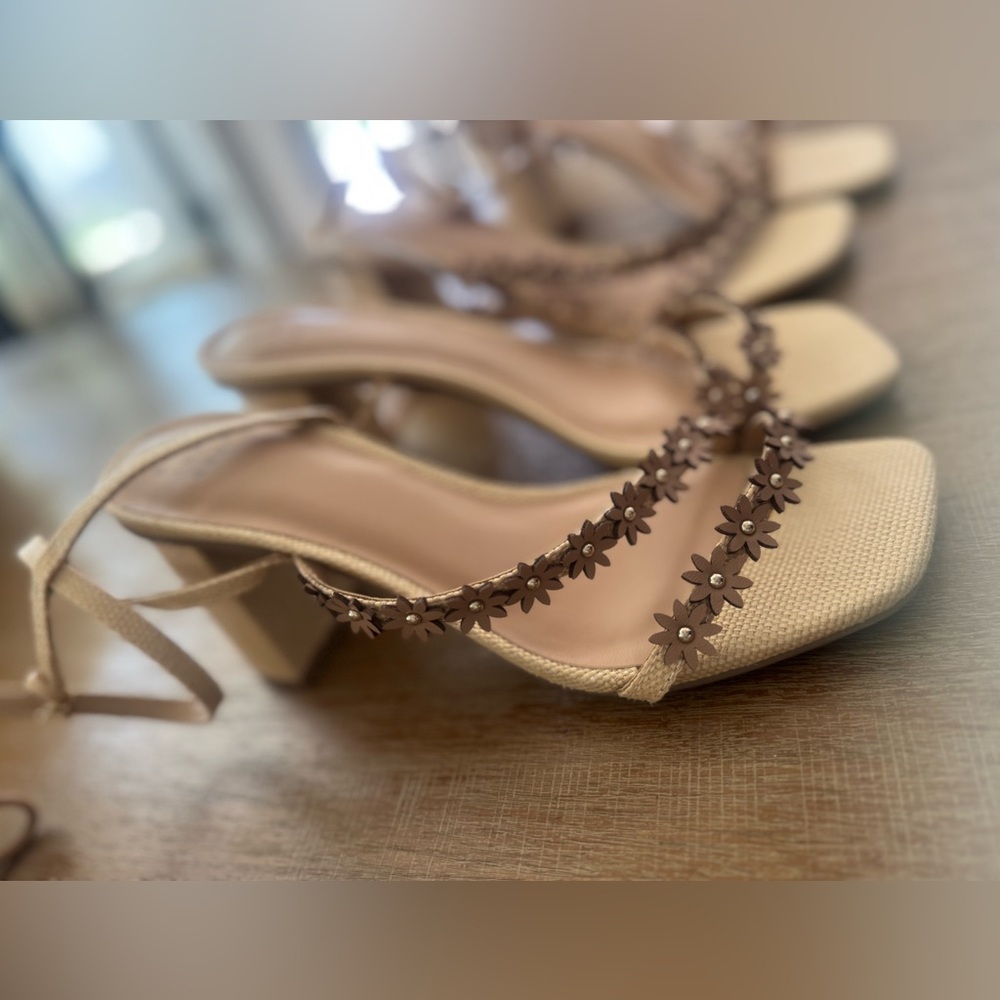 NWT a new day women’s shoes mirabel strappy heels - Picture 5 of 11